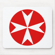 Croix de Malte v2 (blanc sur rouge)