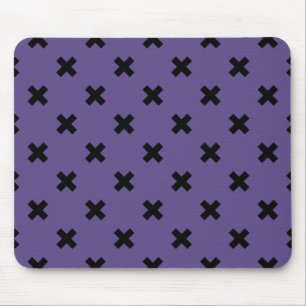 Tapis De Souris Croix noire sur ultra violet