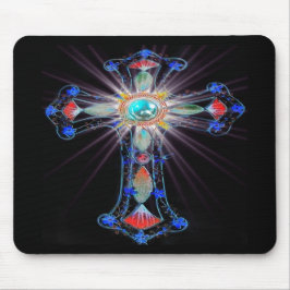 Tapis De Souris Croix religieuse de Starburst