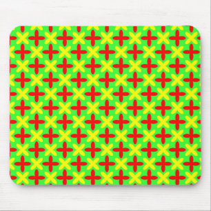 Tapis De Souris Croix rouge jaune