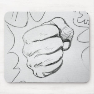 Tapis De Souris Croquis au crayon Pop Art Smash