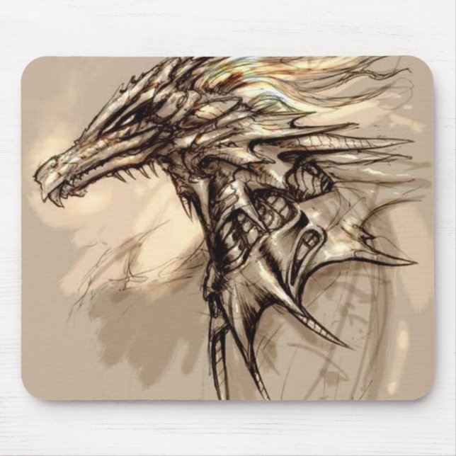 Tapis De Souris Croquis Mousepad de dragon (Devant)