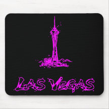 Tapis de souris croquis néon rose Las Vegas Strato