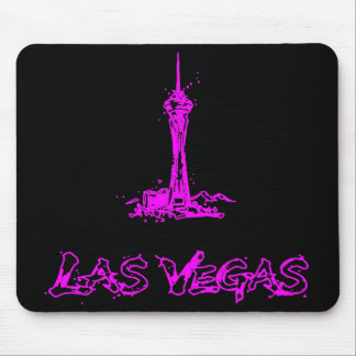 Tapis de souris croquis néon rose Las Vegas Strato