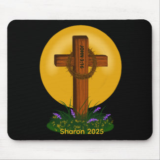 Tapis De Souris Cross and Crown of Thorns