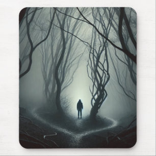 Tapis De Souris Crossroads in : Gloomy Forest Art Print