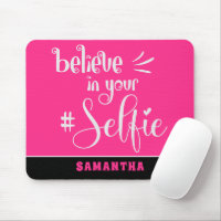 Croyez en votre Selfie nom Citation noir blanc ros