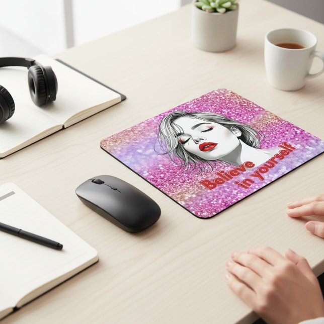 Tapis De Souris Croyez en vous-même Inspirationnel Mousepad (Créateur téléchargé)