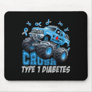 Tapis De Souris Cruype 1 Sensibilisation au diabète T1d Guerrier M