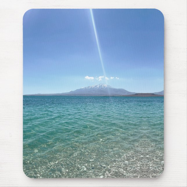 Tapis De Souris Crystal Water View Blue Sky Beach Vibe Paisible (Devant)