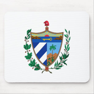 Tapis De Souris Cuba pays armoiries symbole emblème drapeau