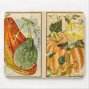 Tapis De Souris Cucurbita Pepo - Art Vintage de Seikei Zusetsu