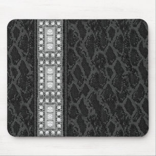 Tapis de souris cuir noir diamants (047-051)