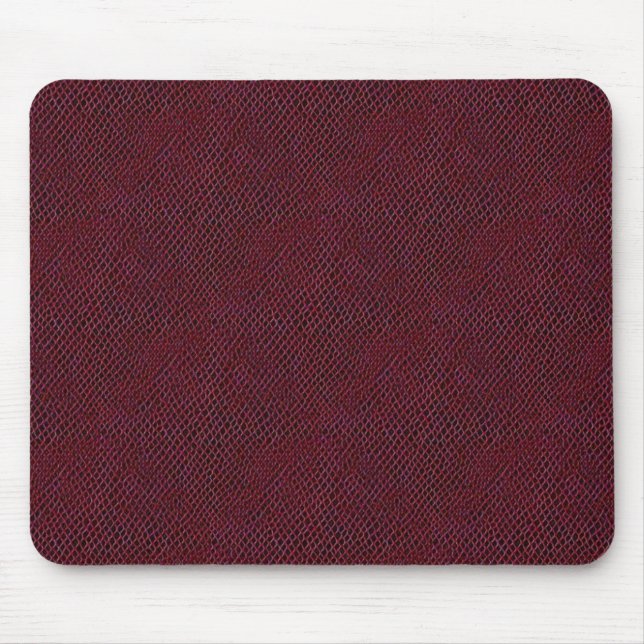 Tapis De Souris Cuir rouge de peau de serpent (Devant)