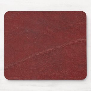 Tapis De Souris Cuir rouge foncé de Faux