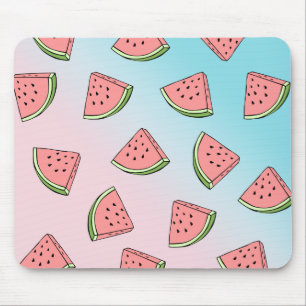 Tapis De Souris Cuisine d'été pastel motif rose et bleu pastel