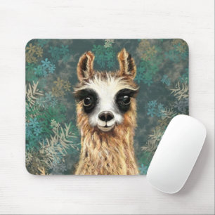 Tapis De Souris Curieux Llama Souris Pad Cadeau - Peinture