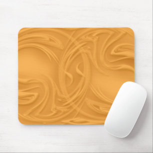 Tapis De Souris Curles Abstraites sur l'oeuvre orange