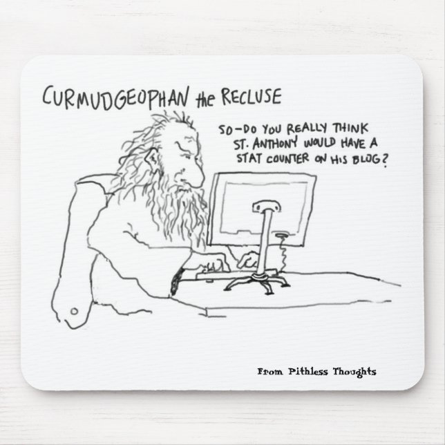 Tapis De Souris Curmudgeophan sur Blogging (Devant)