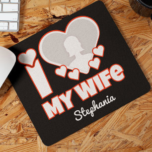 Tapis De Souris Custom Je t'aime ma femme – Ajouter nom & photo