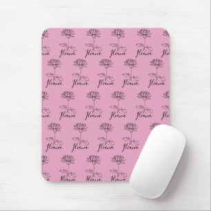 Tapis De Souris Custom Juillet Eau Lily Cadeau Fleur de naissance