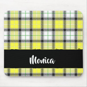 Tapis De Souris Custom name yellow plaid