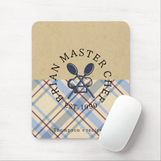 Tapis De Souris Custom rustic kraft paper and tartan farmhouse