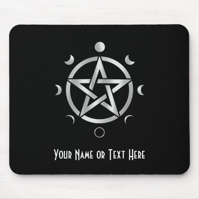 Tapis De Souris Customizable Pentacle Moon Phase Mouse Pad (Devant)