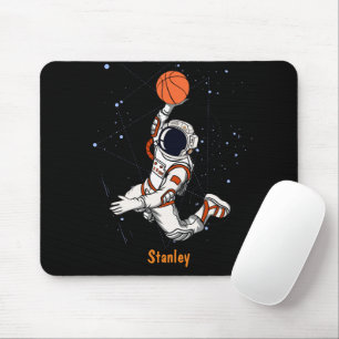 Tapis De Souris Cute astronaute noire Espace extra-atmosphérique G