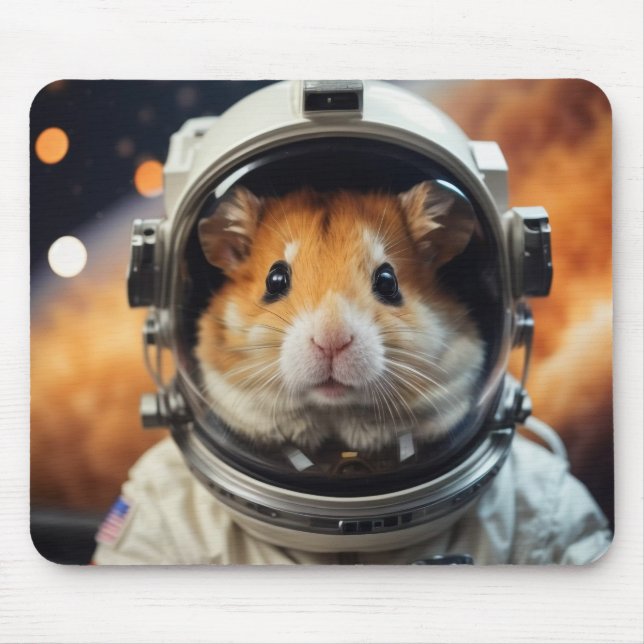 Tapis De Souris Cute astronaute spatiale Hamster (Devant)