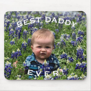 Tapis De Souris Cute Best daddy jamais une photo personnalisée
