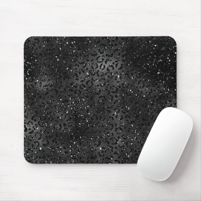 Tapis De Souris Cute Black Cheetah Leopard Peau Imprimer Animal (Avec souris)