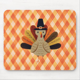 Tapis De Souris Cute, classique/vintage Thanksgiving Turquie