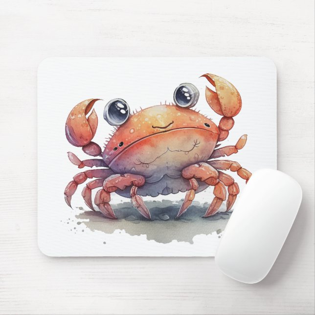 Tapis De Souris Cute crabe Mousepad (Avec souris)