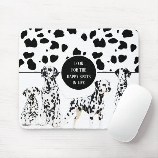 Tapis De Souris Cute Dalmatiens Noir & Blanc Zones Joyeuses