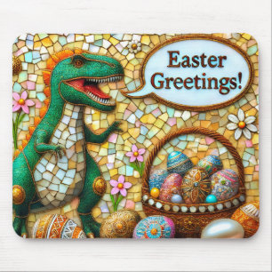 Tapis De Souris CUTE DINOSAUR EASTER GREETINGS OEufs ~