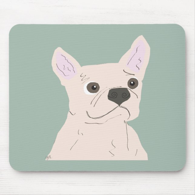 Tapis De Souris Cute Dog, Dusty Blue (Devant)