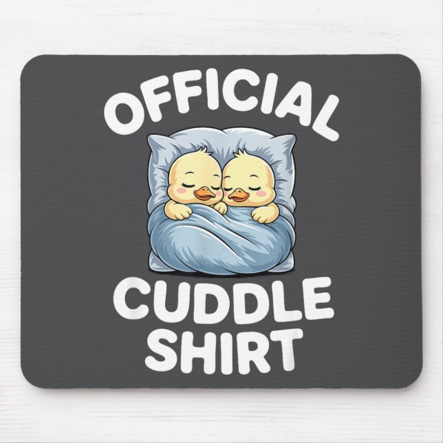 Tapis De Souris Cute Duck Couple Snuggle Cuddle  (Devant)
