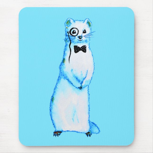Tapis De Souris Cute ferret propriétaire de la moustelide (Devant)