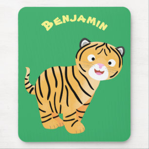 Tapis De Souris Cute happy tiger cub cartoon