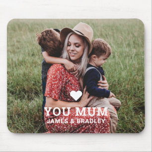 Tapis De Souris Cute Heart Love You Maman's Day Photo