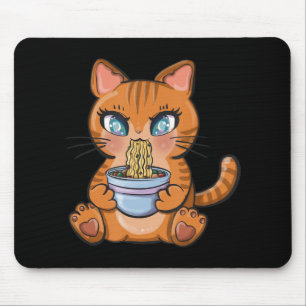 Tapis De Souris Cute Kawaii Japonais Anime Chat Ramen Cadeau