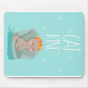 Tapis De Souris Cute King Chat, Cute Kitten Cadeau, Cadeau Amoureu