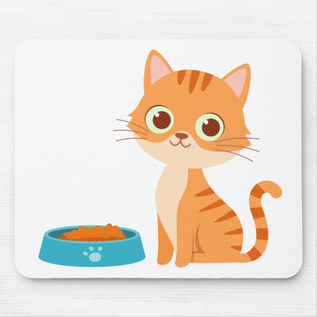 Tapis De Souris Cute Kitten Carton Orange Tabby Chat (Devant)