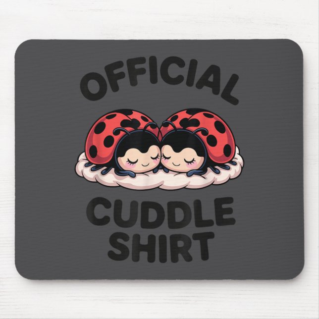 Tapis De Souris Cute Ladybug Love Cuddle  (Devant)