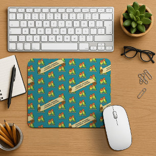 Tapis De Souris Cute Lovebirds Fischer's Lovebird Latin Retro Art