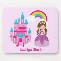 Cute Personnalisée Rose Princess Castle Fairy Tale