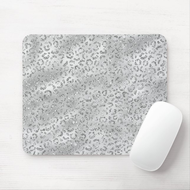 Tapis De Souris Cute Silver Cheetah (Avec souris)