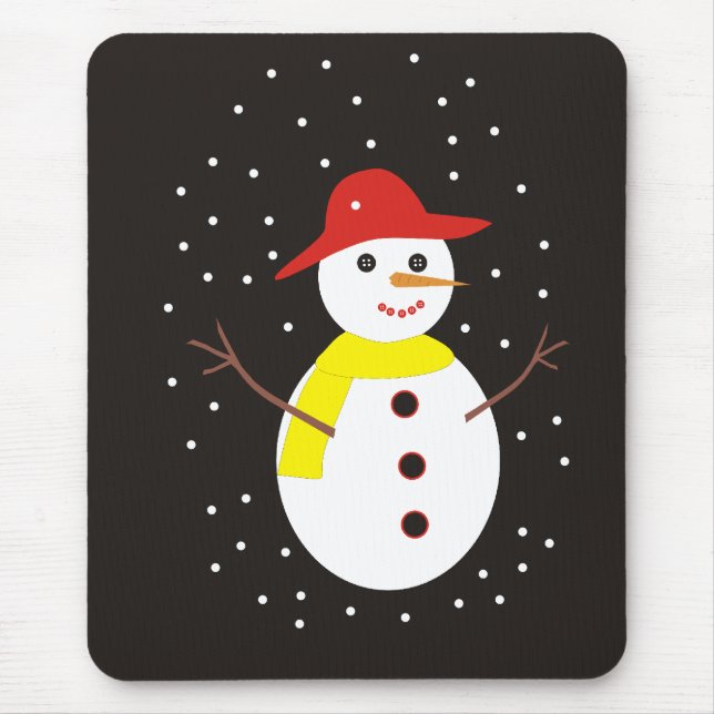 Tapis De Souris Cute Snowman Custom Mousepad (Devant)