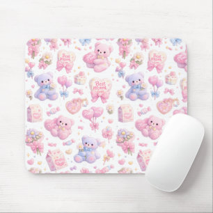 Tapis De Souris Cute Teddy Bear Maman Clipart Bundle Aquarelle P